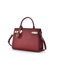 LEATHER LADIES BAG RED