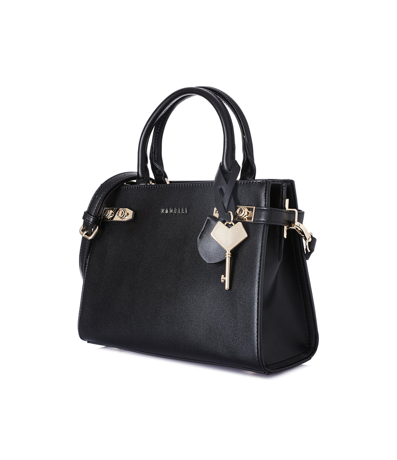 LEATHER LADIES BAG BLACK