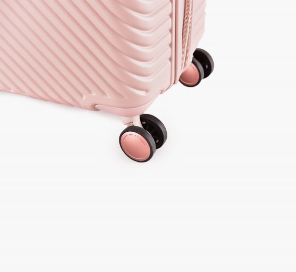 شنط سفر وردي 4 قطع من ماجلان | ضمان شامل ضد الكسر