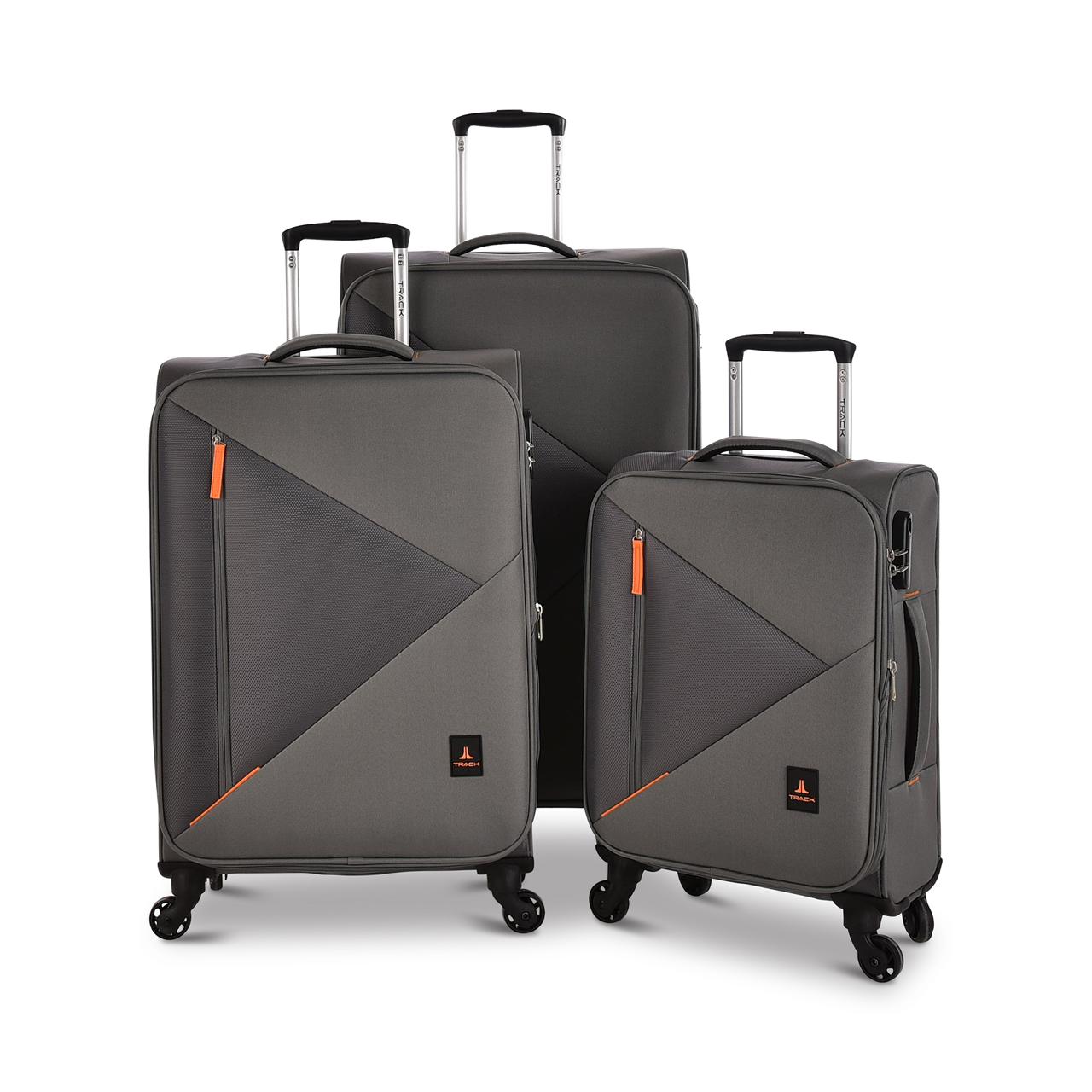 طقم شنط سفر 3 قطع ماركه تراك رمادى