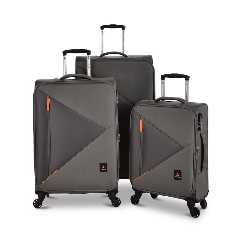 طقم شنط سفر 3 قطع ماركه تراك رمادى