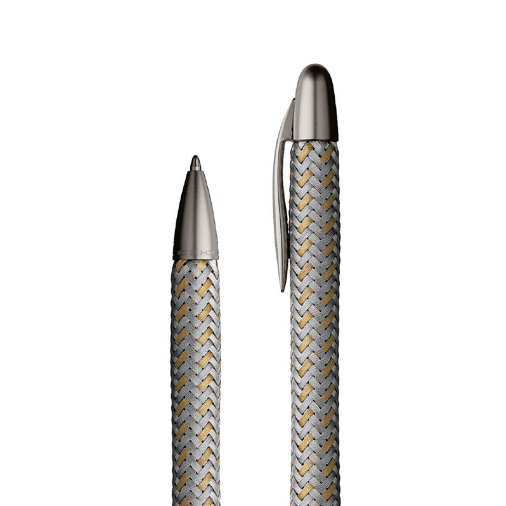 PORSCHE DESIGN LUXURY PEN TEC FLEX BP STAINLESS STEEL AND GOLD