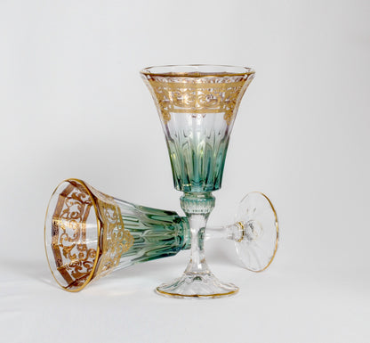 POLAND JUICE GOBLET SET 6 PCS GREEN CRYSTAL