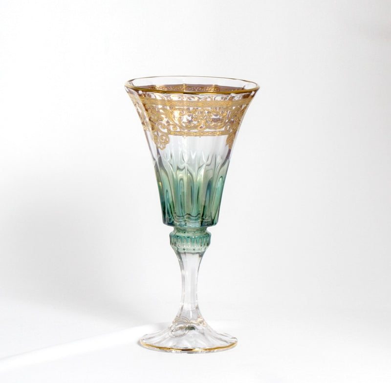 POLAND JUICE GOBLET SET 6 PCS GREEN CRYSTAL
