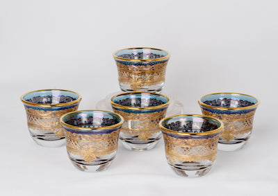 POLAND CAWA CUP OF 6 PCS BLUE W GOLD