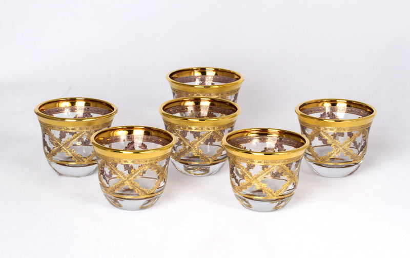POLAND CAWA CUP OF 6 PCS GOLD PLATED