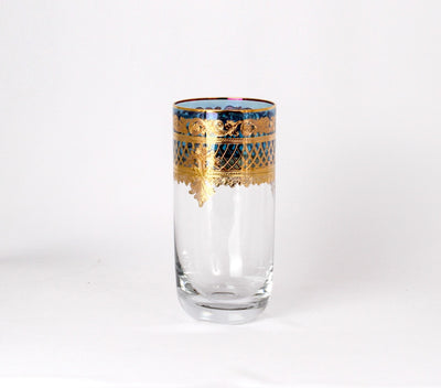 POLAND LONG DRINK SET 6 PCS BLUE W GOLD