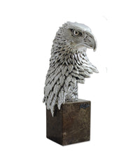 SPAIN SILVER EAGLE BUST HIGHT 33 CM W MARBLE BASE