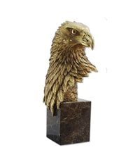 مجسم راس صقر ذهبى اسبانى ارتفاع 33 سم