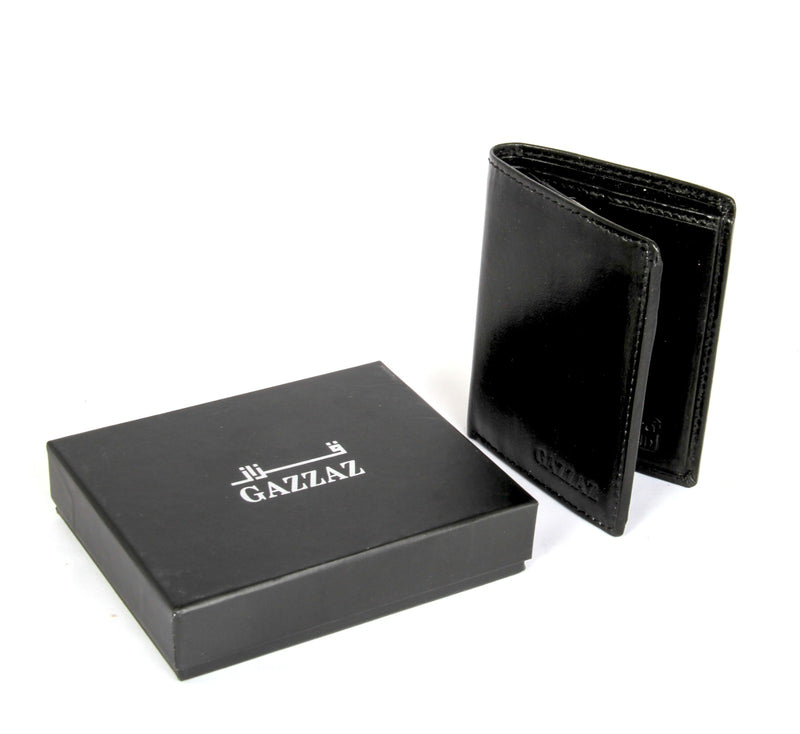 محفظه رجالي قزاز جلد طبيعى اسود