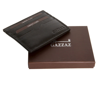 GAZZAZ LEATHER POCKET WALLET BROWN