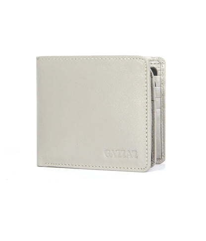 محفظه رجالي قزاز رمادى جلد طبيعى