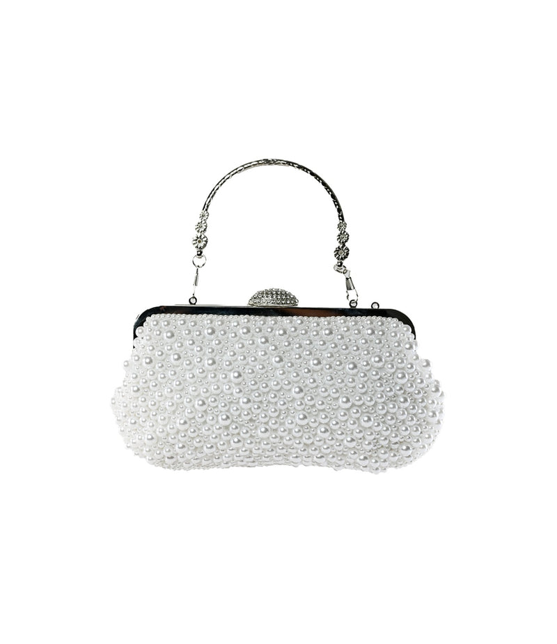 حقيبة يد نسائيه كلتش مرصعه بالؤلؤ