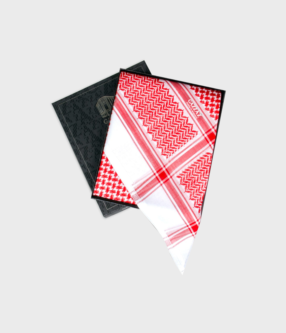 شماغ قزاز 100% قطن صناعة انجليزىه احمر /ابيض مقاس 55