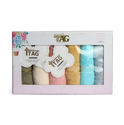 GAZZAZ TOILET TOWELS SET 6PCS SIZE 30*30
