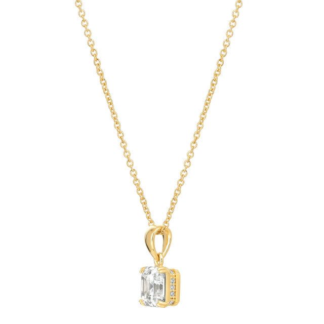 CRISLU PENDANT NECKLACE FINISHED IN 18KT YELLOW GOLD