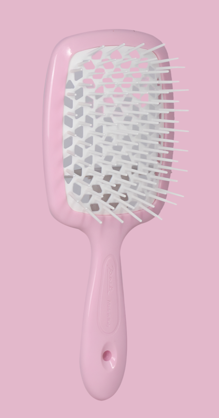 JANEKE BRUSH PNEUMATIC BASE WITH SOFT TIPS PINK &amp; WHITE COLOR