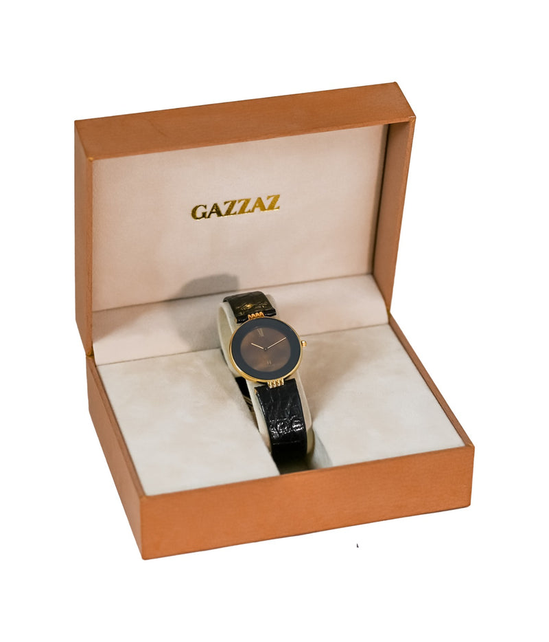 SWISS MADE GENTS WATCH BROWN-CROCO BND