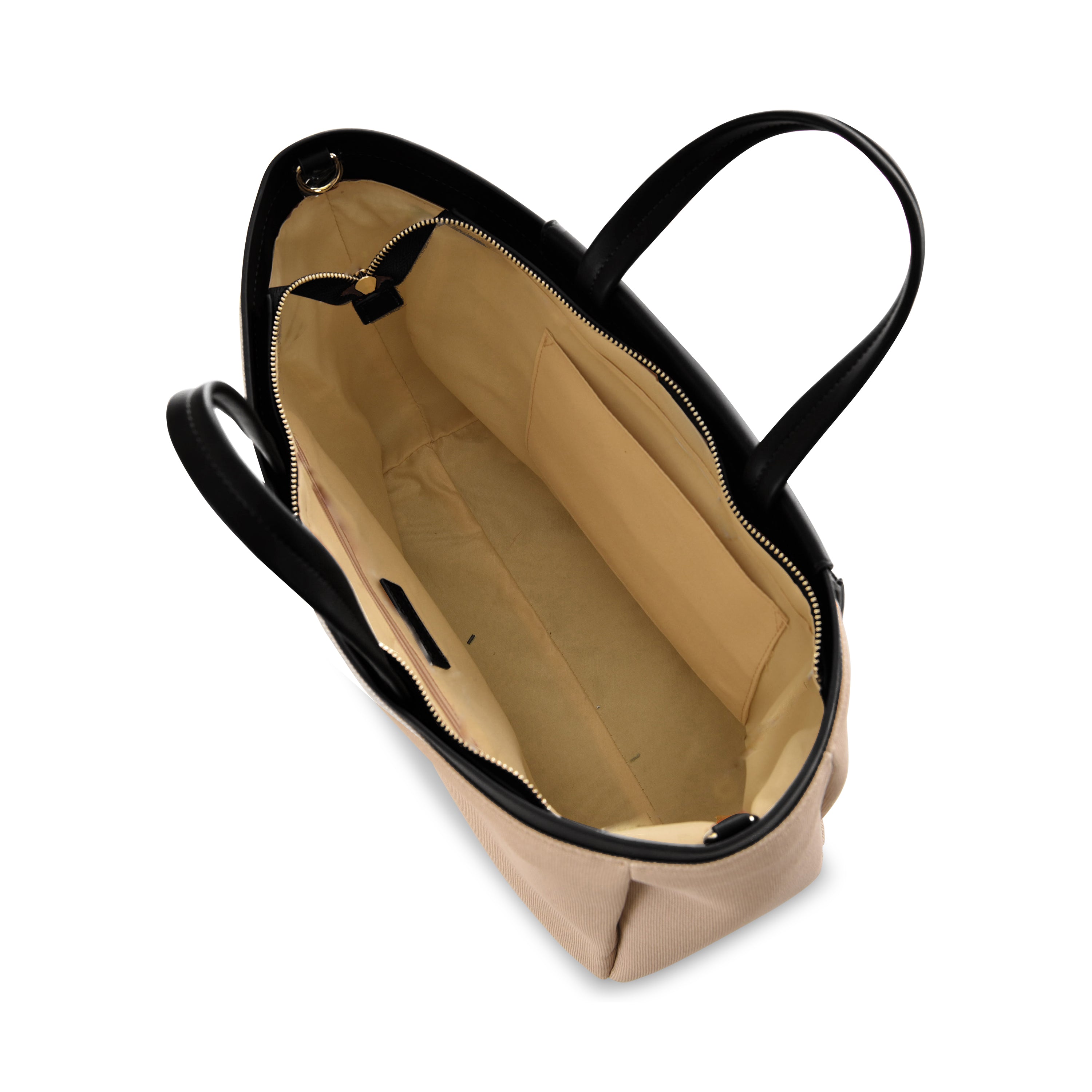 شنطه يد حريمي كنالى اسود / بيج