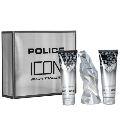 POLICE ICON PLATINUM GIFT SET FOR MEN 3PCS