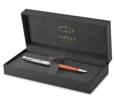 PARKER SONNET SAND BLASTED METAL ORANGE CT BALLPOINT PEN