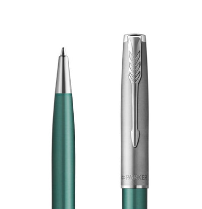 PARKER SONNET SAND BLASTED METAL GREEN CT BALLPOINT PEN