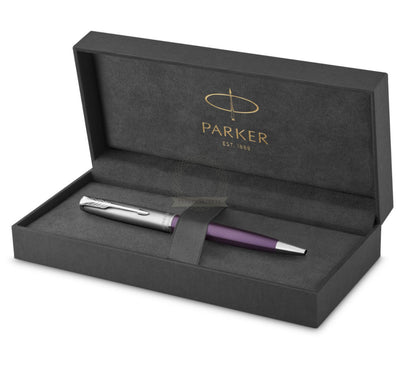 PARKER SONNET SAND BLASTED METAL VIOLET CT BALLPOINT PEN