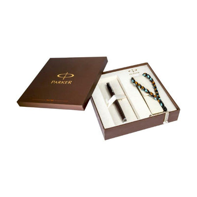 PARKER IM SET ROLLER BALL PEN + LUXURY ROSARY