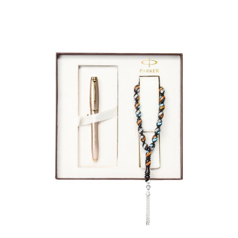 PARKER URBN SET ROLLER BALL PEN + LUXURY ROSARY