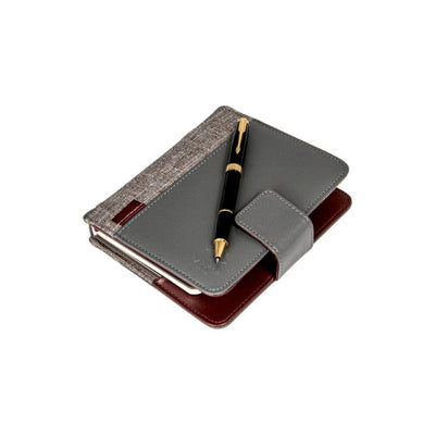 PARKER SONNET SET ROLLER BALL PEN + LEATHER NOTEBOOK