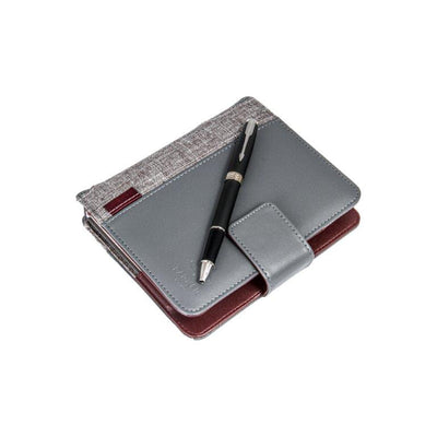 PARKER SONNET SET ROLLER BALL PEN + LEATHER NOTEBOOK