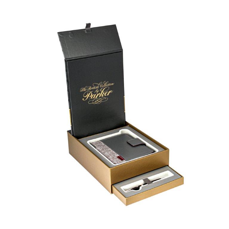 PARKER SONNET SET BALL PEN + LEATHER NOTEBOOK