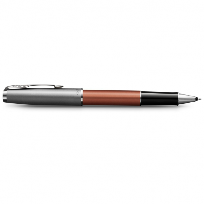 PARKER SONNET SAND BLASTED METAL ORANGE CT ROLLERBALL PEN