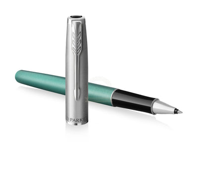 PARKER SONNET SAND BLASTED METAL GREEN CT ROLLERBALL PEN