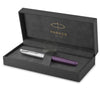 PARKER SONNET SAND BLASTED METAL VIOLET CT ROLLERBALL PEN