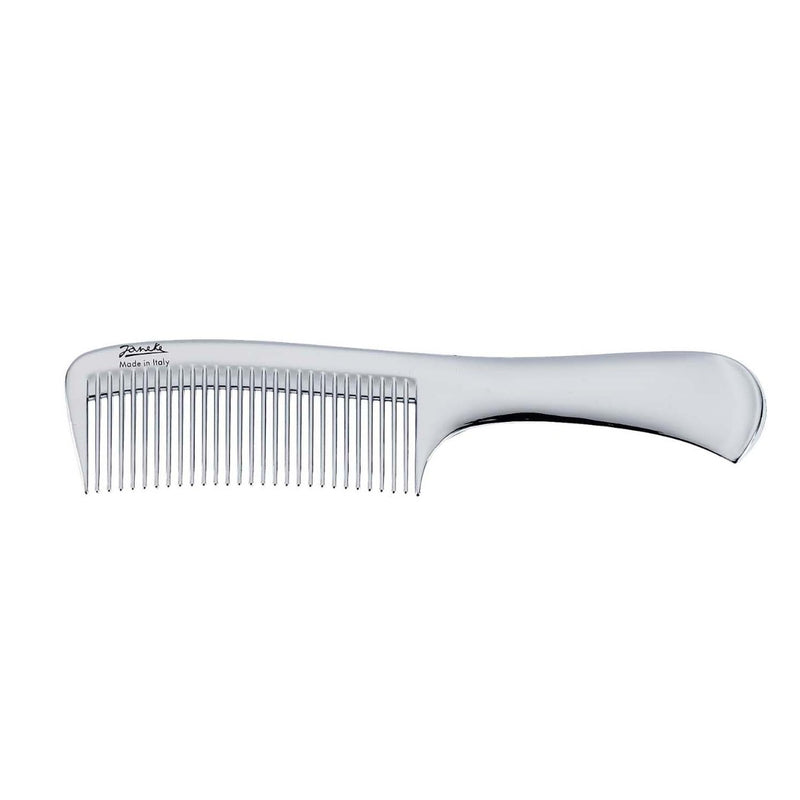 JANEKE HAIR COMB CHROME COLOR - LARGE SIZE