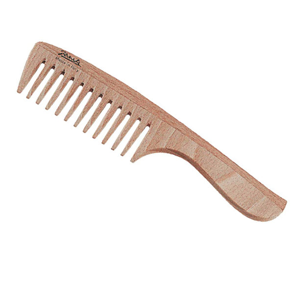 ITALY NATURAL WOOD HAIR COMB - LARGE SIZE