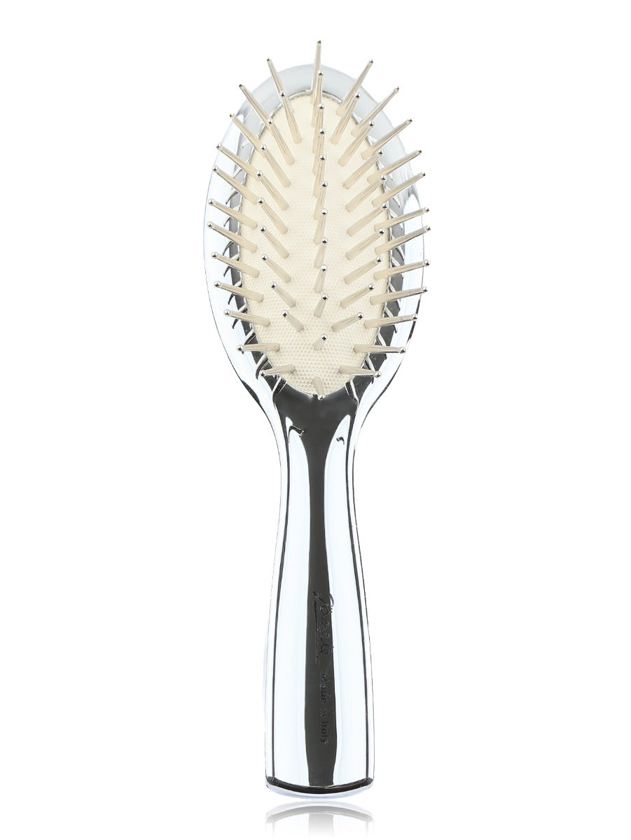 JANEKE HAIR BRUSH CHROME COLOR - SMALL SIZE