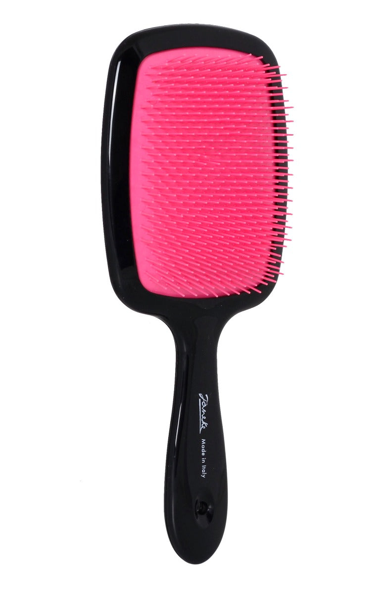 JANEKE HAIR BRUSH WITH SOFT TIPS BLACK &amp; PINK