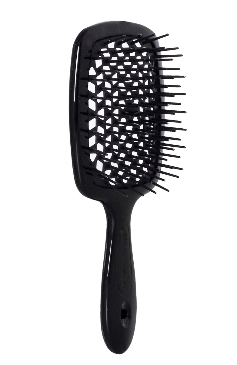 فرشه شعر جانيك ايطالى مع قاعدة مفرغة وعملية لون أسود