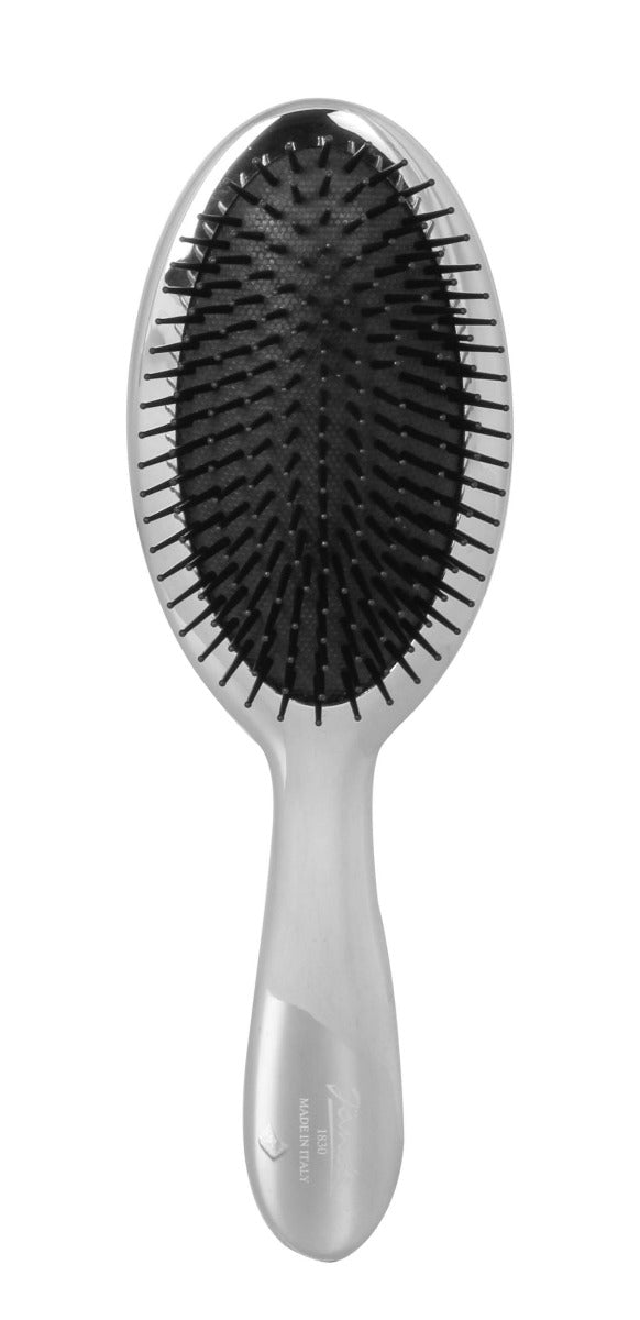 JANEKE HAIR BRUSH CHROME COLOR - LARGE SIZE