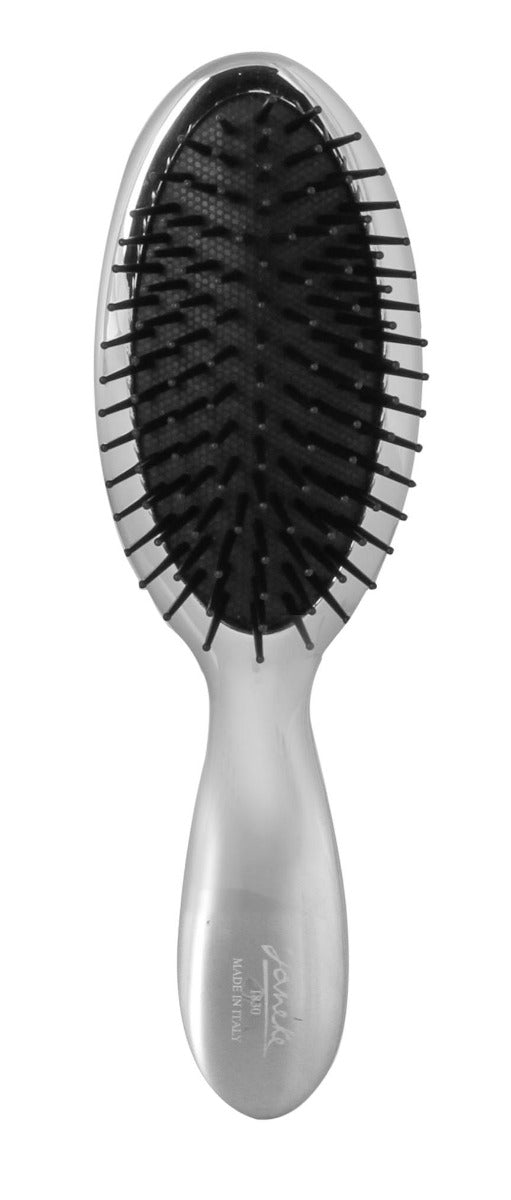 JANEKE HAIR BRUSH CHROME COLOR - SMALL SIZE