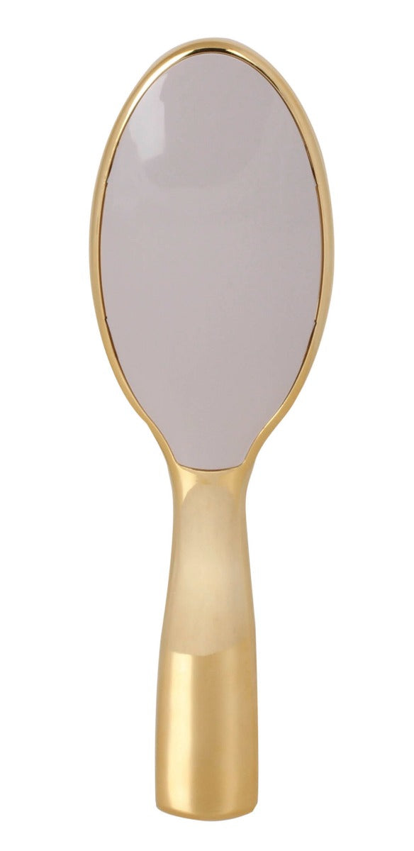JANEKE HAIR BRUSH GOLD &amp; GREY BACK - LARGE SIZE