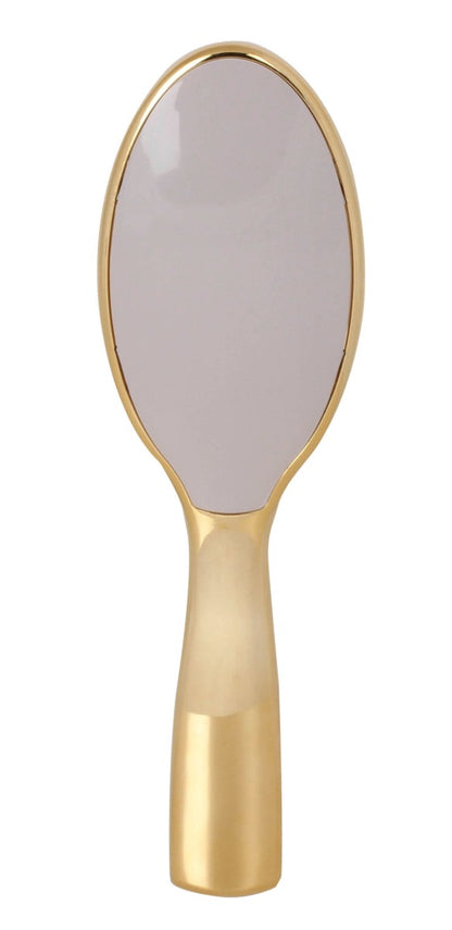 JANEKE HAIR BRUSH GOLD &amp; GREY BACK - LARGE SIZE