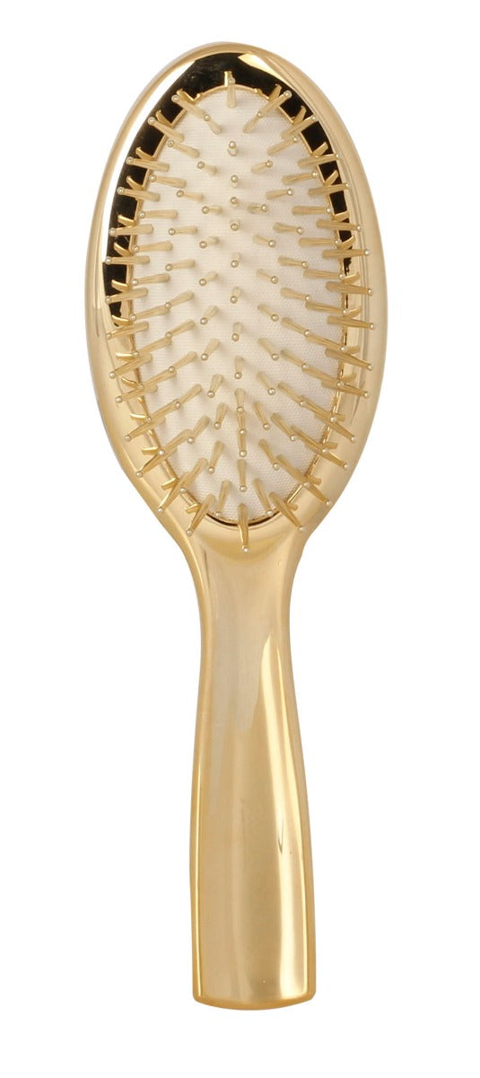 JANEKE HAIR BRUSH GOLD & GREY BACK - LARGE SIZE