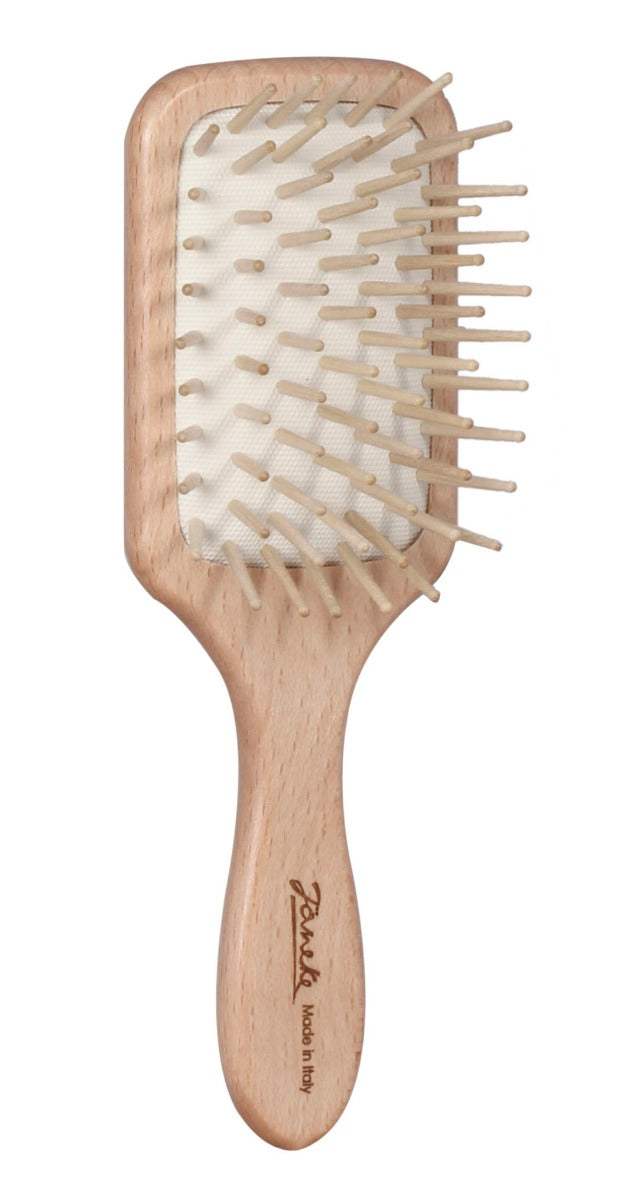 ITALY HAIR BRUSH NATURAL WOOD - SMALL SIZE