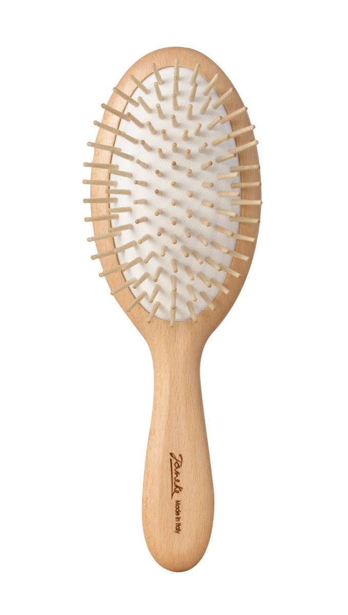 JANEKE HAIR BRUSH NATURAL WOOD - LARGE SIZE