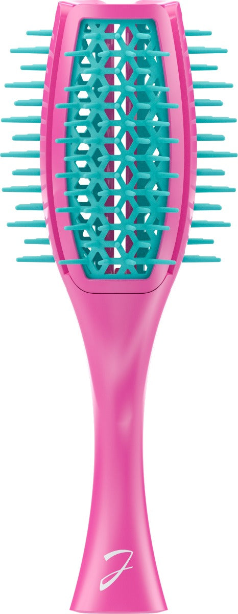 JANEK TULIP HAIR BRUSH PNEUMATIC BASE WITH SOFT TIPS VIOLET AND BLUE