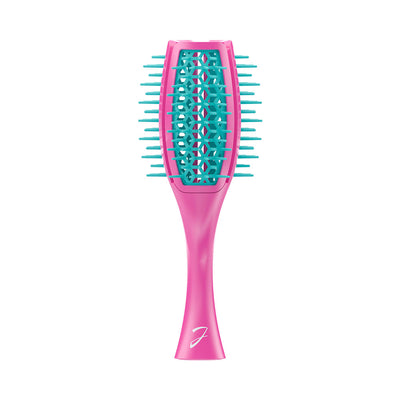 JANEK TULIP HAIR BRUSH PNEUMATIC BASE WITH SOFT TIPS VIOLET AND BLUE