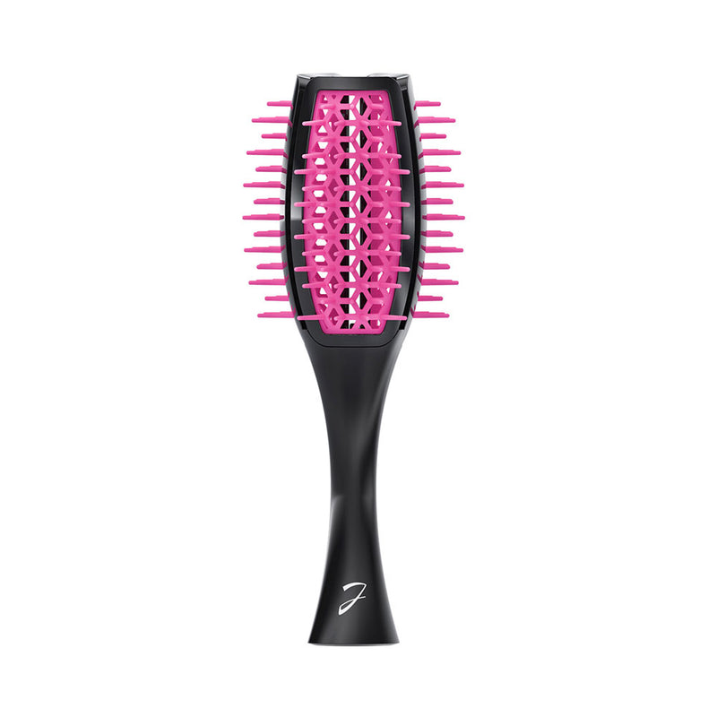 JANEK TULIP HAIR BRUSH PNEUMATIC BASE WITH SOFT TIPS BLACK AND VIOLET